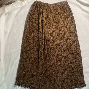 Ally leopard pants wide leg wide leg crinkle ribbed 6 mob old money classy sexy